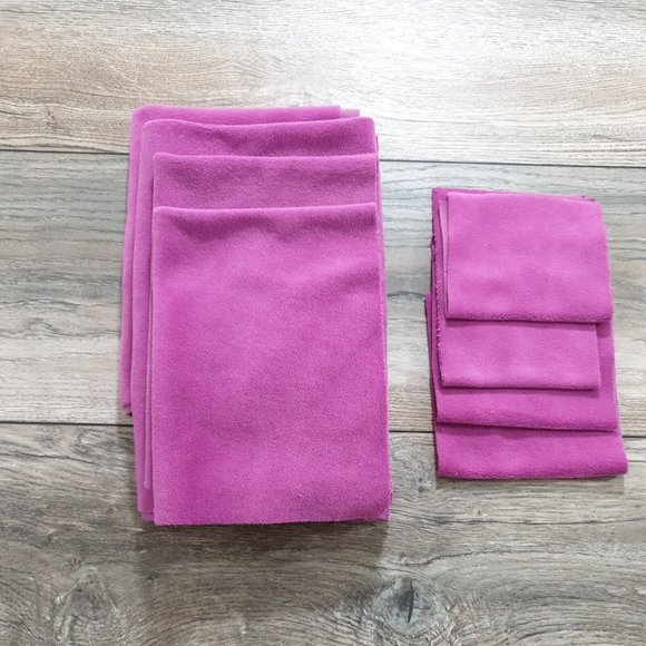 Purple Velour Fabric Scraps For Crafts Hobbies - Picture 7 of 7